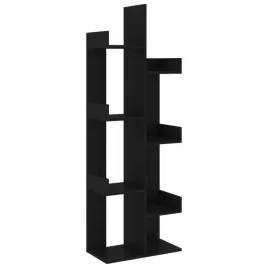 regal-na-ksiazki-z-8-przegrodami-czarny-48-x-255-x-140-cm