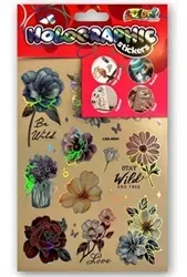 samoprzylepne-naklejki-dekoracyjne-z-holograficznym-efektem-rosliny-kwiaty