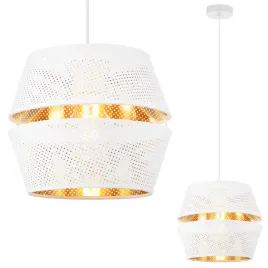 lampa-sufitowa-wiszaca-bialo-zlota-z-abazurem-nowoczesna-do-salonu-jadalni