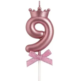 swieczka-z-korona-cyfra-9-rozowe-zloto-6-cm