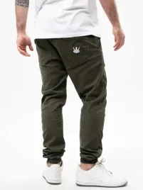 spodnie-meskie-jogger-jigga-wear-crown-military-green-zielone