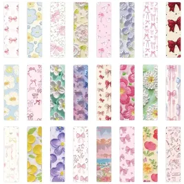 papierowe-zakladki-do-ksiazek-z-kokardkami-i-kwiatami-coquette-10szt