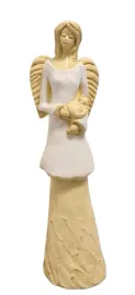 figurka-aniol-stojacy-z-kotem-bialy-37cm-hand-made