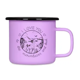 kubek-emaliowany-retro-i-love-you-to-the-mountains-and-back-fioletowy