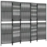 parawan-5-panelowy-czarny-polirattan