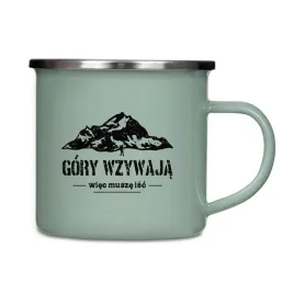 kubek-emaliowany-gory-wzywaja-wiec-musze-isc-szarozielony