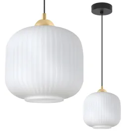 lampa-sufitowa-wiszaca-zyrandol-czarno-zlota-pojedyncza-biala-glamour