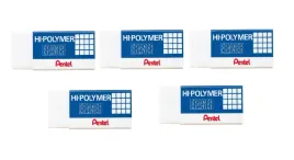 gumka-do-scierania-mazania-pentel-zeh03-mini-biala-hi-polymer-zestaw-5-szt