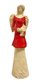 figurka-aniol-stojacy-z-kotem-czerwony-37cm-hand-made