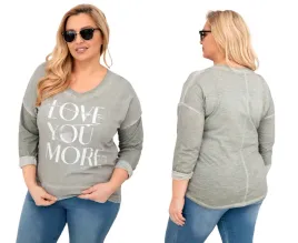 khaki-bluzka-damska-plus-size-z-nadrukiem-love-you-more
