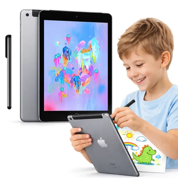 Tablet dla dziecka Apple iPad 6 gen Cellular 128GB A1954 Space Gray + RYSIK