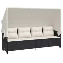 czarna-lezanka-ogrodowa-z-zadaszeniem-wymiary-204-x-75-x-140-cm