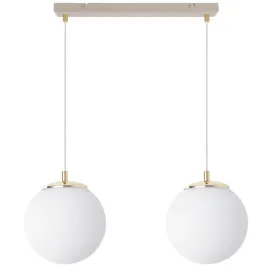 lampa-wiszaca-sufitowa-zyrandol-podwojny-biale-kule-bezowy-listwa-do-kuchni