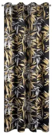 zaslona-welwetowa-140x250-na-przelotkach-stylowa-liscie-czarna