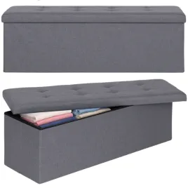 pufa-skladana-z-siedziskiem-duza-szara-tapicerowana