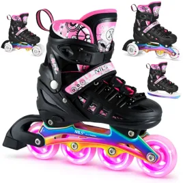 lyzwy-rolki-regulowane-led-dzieciece-hokejowe-4w1-kauczukowe-nils