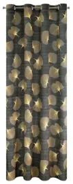 zaslona-welwetowa-140x250-na-przelotkach-stylowa-liscie-grafitowo-zlota