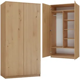 szafa-dwudrzwiowa-bez-uchwytow-garderoba-90-cm-z-polkami-drazkiem-na-ubrani
