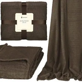 narzuta-na-lozko-pled-170x210cm-tloczony-dwustronny-koc-na-kanape-brazowy