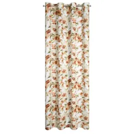 zaslona-dekoracyjna-140x250-na-przelotkach-stylowa-kwiaty-pomaranczowa