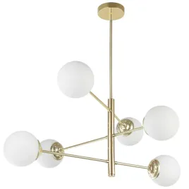 lampa-sufitowa-wiszaca-zlota-z-mlecznymi-kulami-duna-glamour-6xe27-led