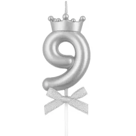 swieczka-z-korona-cyfra-9-srebrna-6-cm