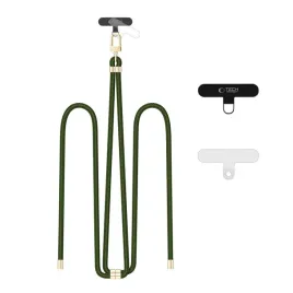 tech-protect-c7s-rope-crossbody-strap-hunter-green-gold