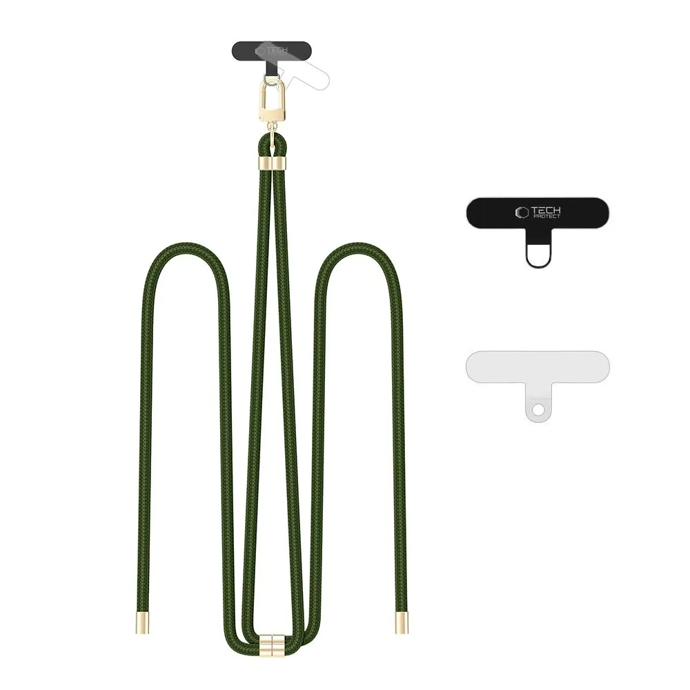 tech-protect-c7s-rope-crossbody-strap-hunter-green-gold