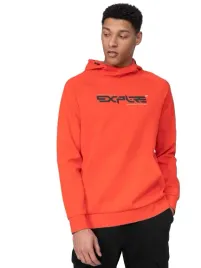 bluza-meska-4f-z-kapturem-h4l22-blm012-pomarancz