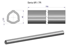 rura-wewnetrzna-seria-6r-i-7r-do-walu-910-przegubowo-teleskopowego-45x5-5mm