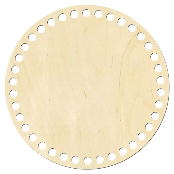 Baza do Koszyka Torebki 20cm 6mm Spód Dno ze Sklejki OKRĄG KOŁO Szydełkowe