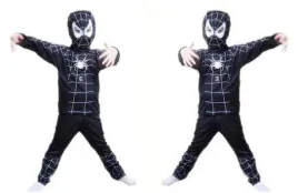 spiderman-stroj-przebranie-kostium-maska-122-134-l-czarny-spider-man