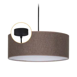nowoczesna-lampa-sufitowa-wiszaca-zyrandol-led-brazowa-lniana-e27-abazur