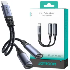 adapter-dac-2w1-joyroom-sy-c03-usb-c-do-2x-usb-c-czarny