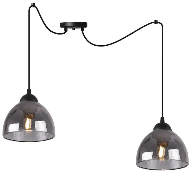 lampa-sufitowa-wiszaca-zyrandol-pajak-loft-podwojny-szklany-grafit-czarny-kolekcja-venice