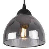lampa-sufitowa-wiszaca-zyrandol-pajak-loft-podwojny-szklany-grafit-czarny-stan-opakowania-oryginalne