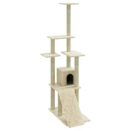 drapak-dla-kotow-z-domkiem-i-rampa-drewno-sizal-plusz-54x73x155-cm-kre