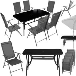 zestaw-mebli-ogrodowych-czarny-szklany-stol-6-skladanych-szarych-krzesel