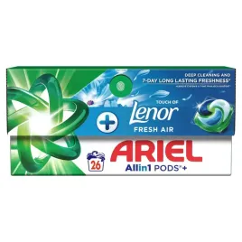 kapsulki-do-prania-ariel-pods-touch-of-lenor-fresh-air-box-26szt