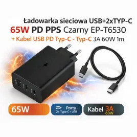 ultraszybka-ladowarka-65w-ep-t6530-2x-usb-c-usb-a-kabel-usb-c-1m-czarna