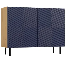 komoda-do-salonu-z-ryflowanymi-frontami-100-cm-2-drzwi-artisan-granat