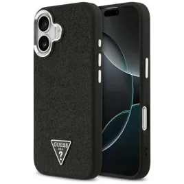 etui-guess-glitter-triangle-logo-magsafe-do-iphone-17-czarne