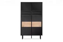 witryna-czarna-dab-naturalny-175-lofty-salon