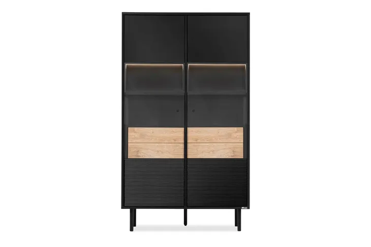 witryna-czarna-dab-naturalny-175-lofty-konsimo-kolor-mebla-dab-naturalny
