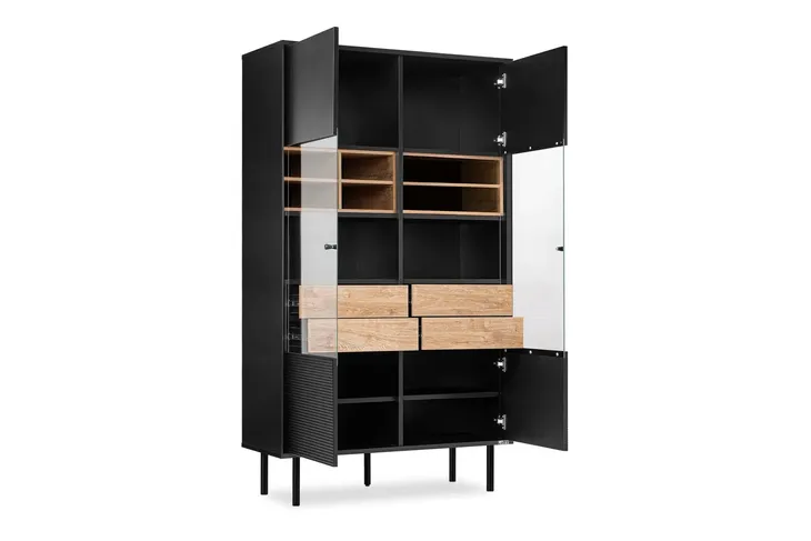 witryna-czarna-dab-do-sypialni-175-lofty-konsimo-glebokosc-mebla-41-cm