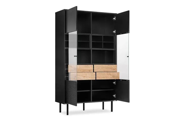 witryna-czarna-dab-antracyt-175-lofty-konsimo-glebokosc-mebla-41-cm