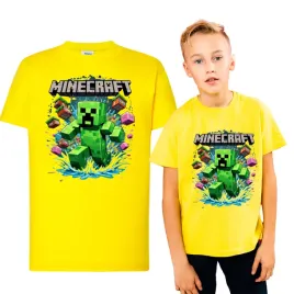 koszulka-dziecieca-minecraft-tshirt-zolty-prezent-na-urodziny-110