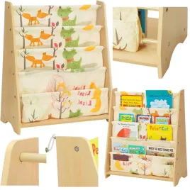 regal-polka-szafka-na-ksiazki-dla-dzieci-z-kieszeniami-do-przechowywania