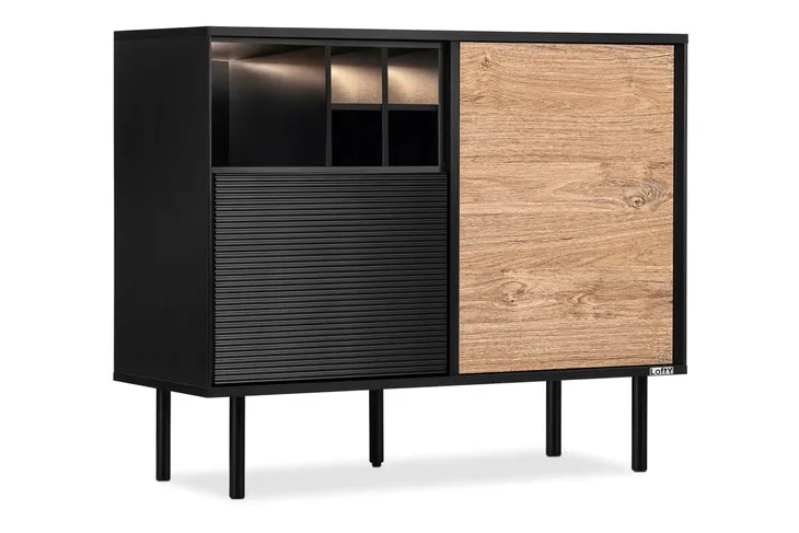 komoda-czarna-loft-150-mat-lofty-konsimo-kolor-frontow-czarny