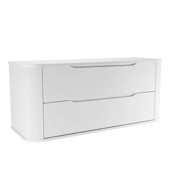 Szafka pod umywalkę 120 cm zaoblona Biała Luma